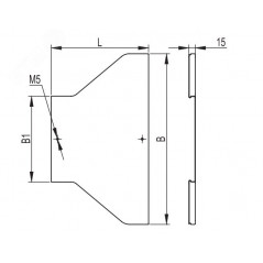 Крышка на переходник RRC симметричный 200/100 в комплекте с метизами и пластинами PTCE
