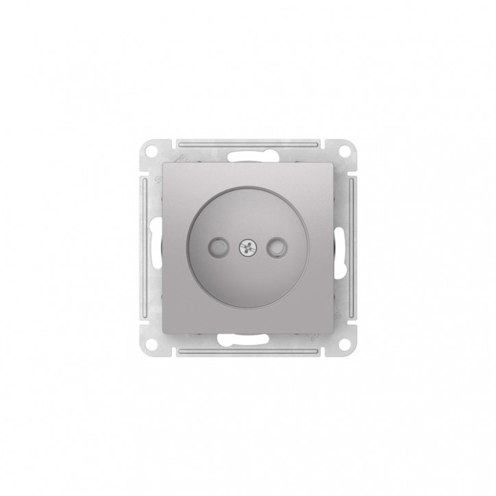 ATLASDESIGN РОЗЕТКА без заземления со шторками, 16А, быстрозажимные клеммы, АЛЮМИНИЙ ATLASDESIGN РОЗЕТКА без заземления со шторками, 16А, быстрозажимные клеммы, АЛЮМИНИЙ