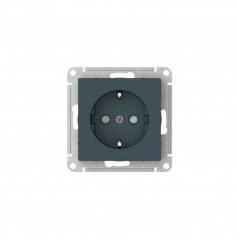 ATLASDESIGN РОЗЕТКА с заземлением со шторками, 16А, быстрозажимные клеммы, ИЗУМРУД