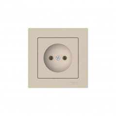 ATLASDESIGN РОЗЕТКА без заземления, 16А, в сборе, быстрозажимные клеммы, ПЕСОЧНЫЙ