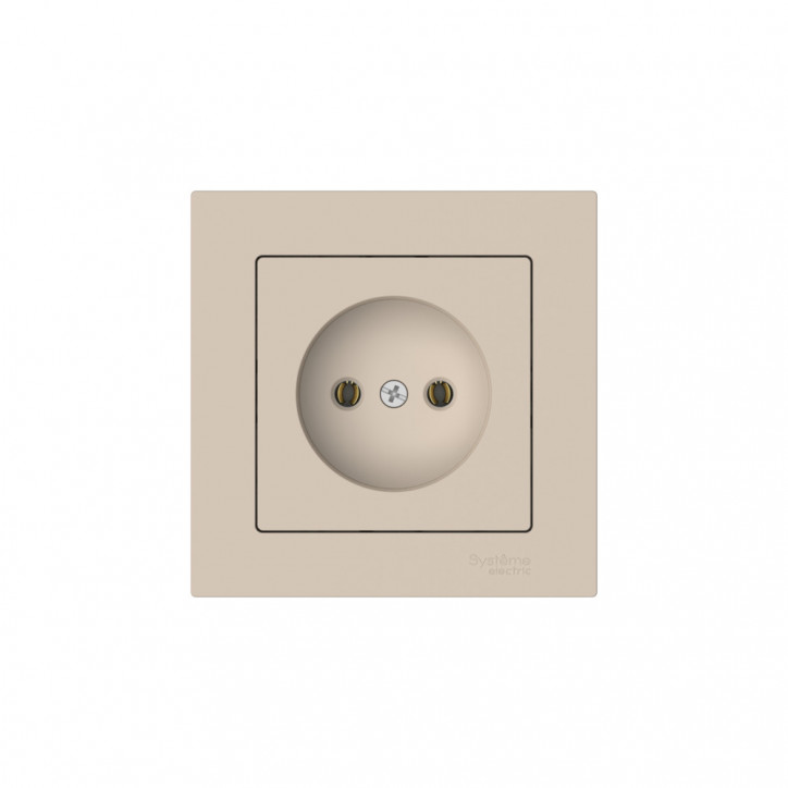 ATLASDESIGN РОЗЕТКА без заземления, 16А, в сборе, быстрозажимные клеммы, ПЕСОЧНЫЙ ATLASDESIGN РОЗЕТКА без заземления, 16А, в сборе, быстрозажимные клеммы, ПЕСОЧНЫЙ