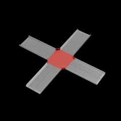 Х-разветвитель 80х600 мм ПЛЮС HD