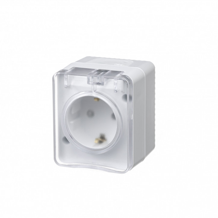 AtlasDesign Profi54 розетка с заземлением со шторками IP54 16А 250B, БЕЛЫЙ, Россия AtlasDesign Profi54 розетка с заземлением со шторками IP54 16А 250B, БЕЛЫЙ, Россия