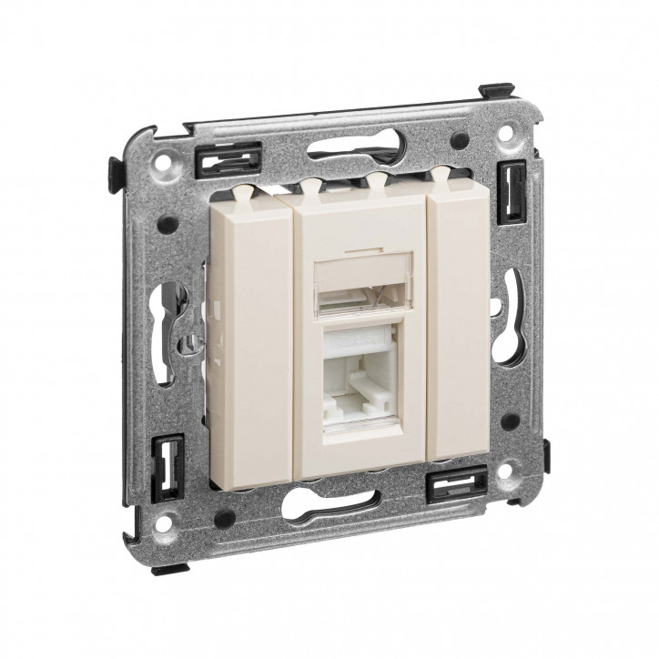 Avanti Розетка RJ-45 в стену 5e одинарная ''Ванильная дымка '' Avanti Розетка RJ-45 в стену 5e одинарная ''Ванильная дымка ''