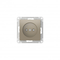 ATLASDESIGN РОЗЕТКА без заземления со шторками, 16А, быстрозажимные клеммы, ШАМПАНЬ