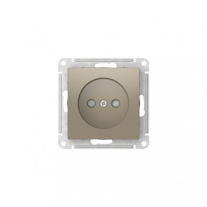 ATLASDESIGN РОЗЕТКА без заземления со шторками, 16А, быстрозажимные клеммы, ШАМПАНЬ ATLASDESIGN РОЗЕТКА без заземления со шторками, 16А, быстрозажимные клеммы, ШАМПАНЬ