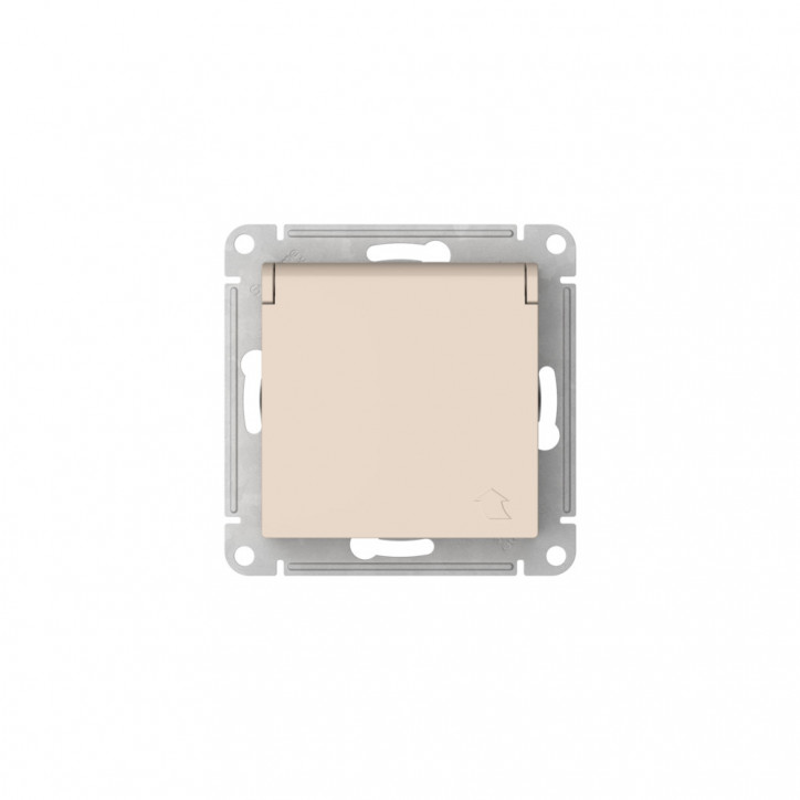 ATLASDESIGN РОЗЕТКА с заземлением со штораками с крышкой, 16А,IP20,мех., быстрозажимные клеммы, БЕЖЕВЫЙ ATLASDESIGN РОЗЕТКА с заземлением со штораками с крышкой, 16А,IP20,мех., быстрозажимные клеммы, БЕЖЕВЫЙ