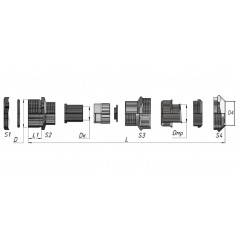 Ввод кабельный ВК-М25-16-МР20 IP66/IP67/IP68