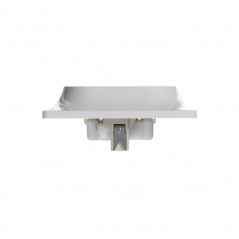 GLOSSA Розетка двойная с заземлением в сборе белая