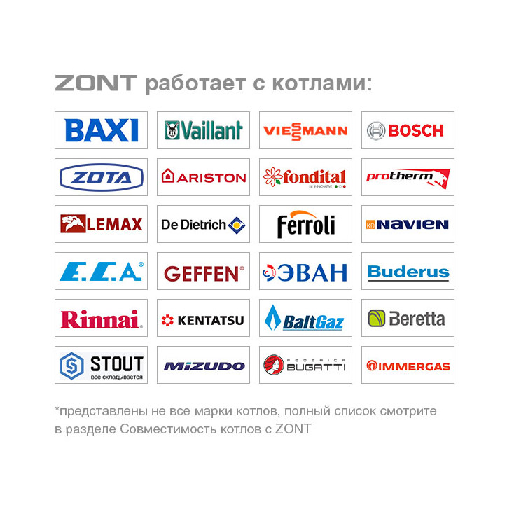 Термостат ZONT SMART NEW отопительный GSM / Wi-Fi на стену и DIN-рейку