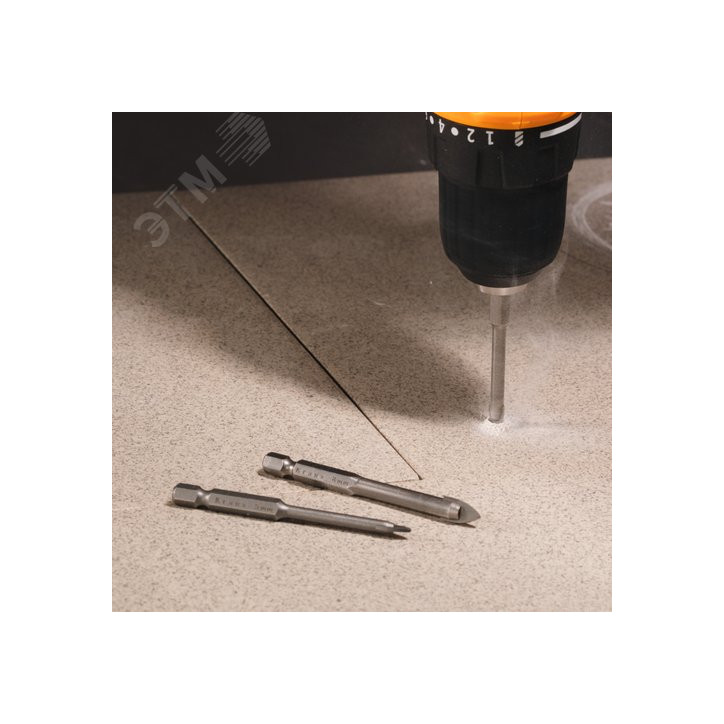 Набор сверл по керамической плитке, 5-6-8 мм, шестигранный хвостовик