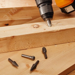 Набор борфрез (шарошек) по дереву, 5 шт