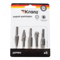 Набор борфрез (шарошек) по дереву, 5 шт