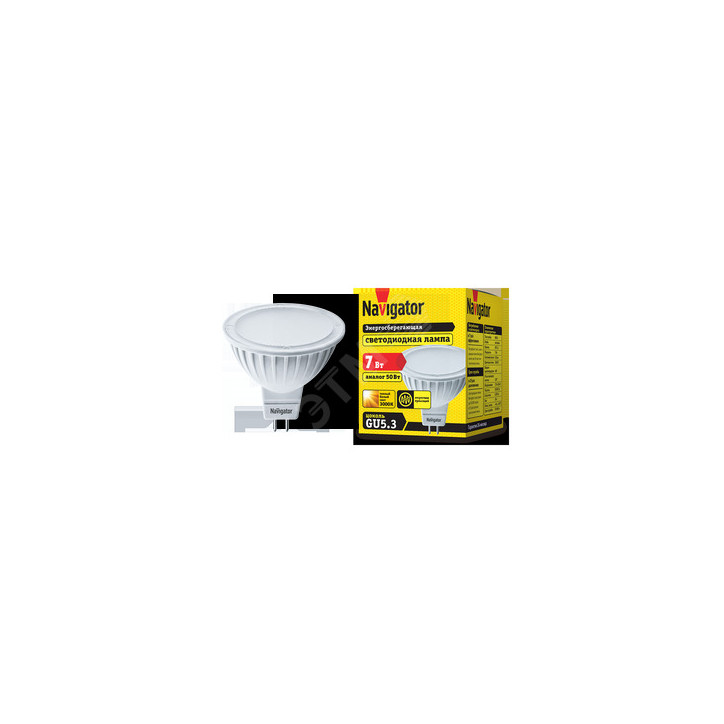 Лампа светодиодная LED 7вт 230в GU5.3 тепло-белая Лампа светодиодная LED 7вт 230в GU5.3 тепло-белая