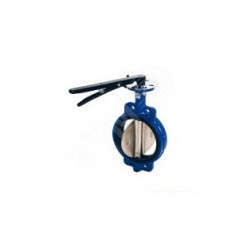 Затвор дисковый поворотный межфланцевый DN 125 PN 16 тип 017W диск чугун, с рукояткой