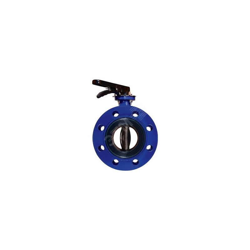 Затвор дисковый поворотный фланцевый DN 125 PN 16 тип 021F диск чугун, с рукояткой