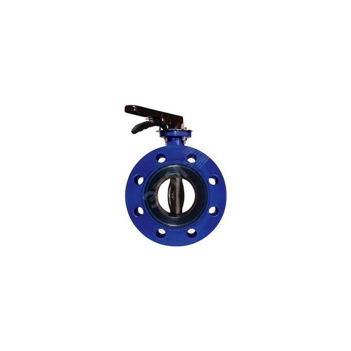 Затвор дисковый поворотный фланцевый DN 125 PN 16 тип 021F диск чугун, с рукояткой