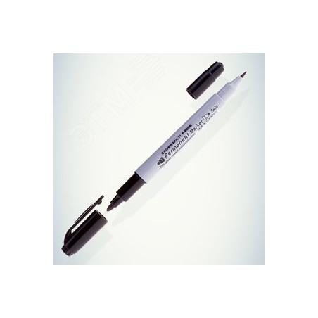 Маркер перманентный двухсторонний Multi Marker Twin черный, пулевидный, 2мм/1мм