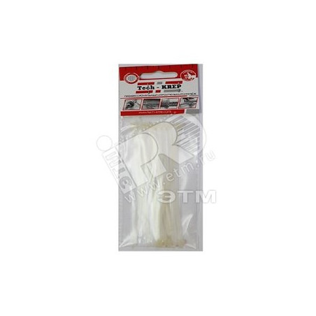 Хомут-стяжка 3.0х100 белый нейлон (14шт)