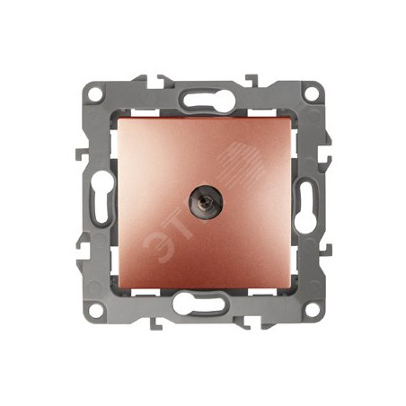 Розетка TV одиночная, Эра12, медь, 12-3101-14