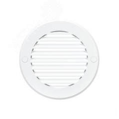 Решетка наружная вентиляционная круглая D136 с фланцем D100, из ASA пластика