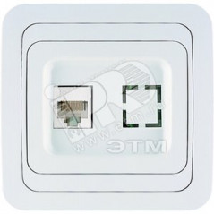 Makel Mimoza бел/бел розетка CAT5e + гнездо