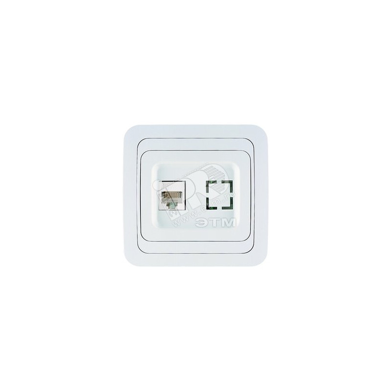 Makel Mimoza бел/бел розетка CAT5e + гнездо