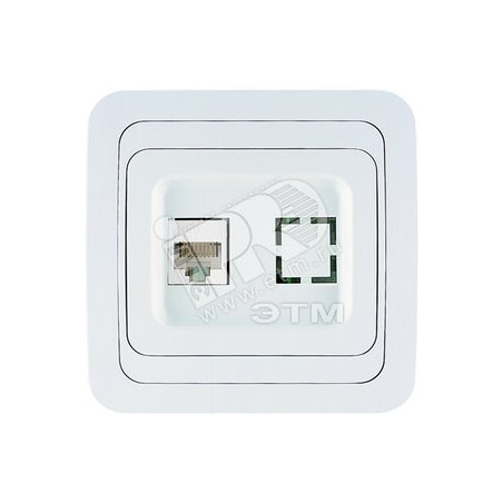 Makel Mimoza бел/бел розетка CAT5e + гнездо
