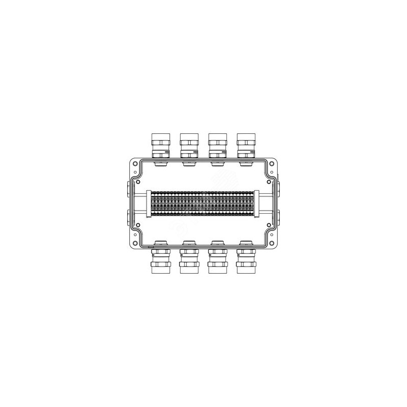 Взрывозащищенная клеммная коробка из алюминия TBE-A-18 -(30xCBC.4) -4x6018ANSBKGM2SB(A) - 2xPBMB(B) - 4x6018ANSBKGM2SB(C) - 2xPB
