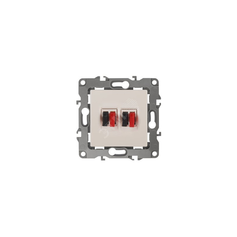 Розетка аудио двойная, Эра12, слоновая кость, 12-3112-02