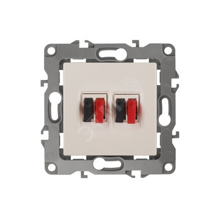 Розетка аудио двойная, Эра12, слоновая кость, 12-3112-02