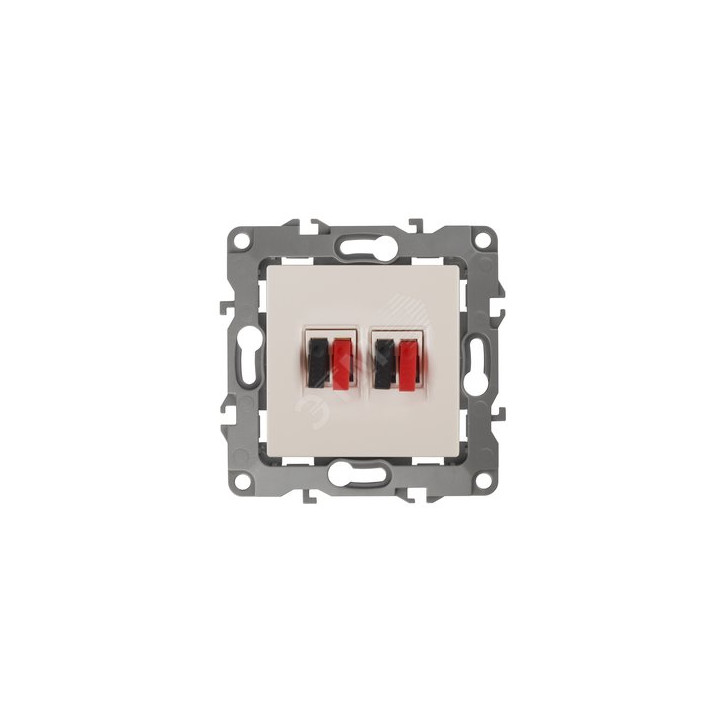 Розетка аудио двойная, Эра12, слоновая кость, 12-3112-02