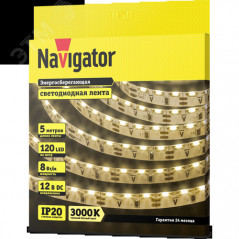 Лента светодиодная NLS-335WWS120-8-IP20-12V