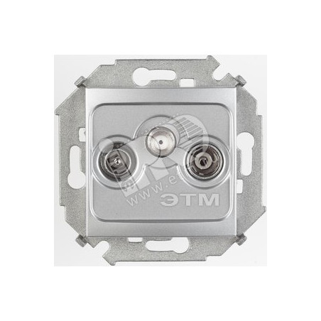 Розетка R-TV-SAT одиночная, винтовой зажим, алюминий