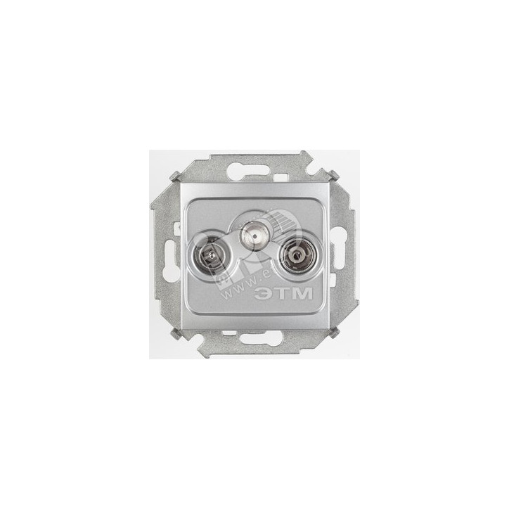 Розетка R-TV-SAT одиночная, винтовой зажим, алюминий