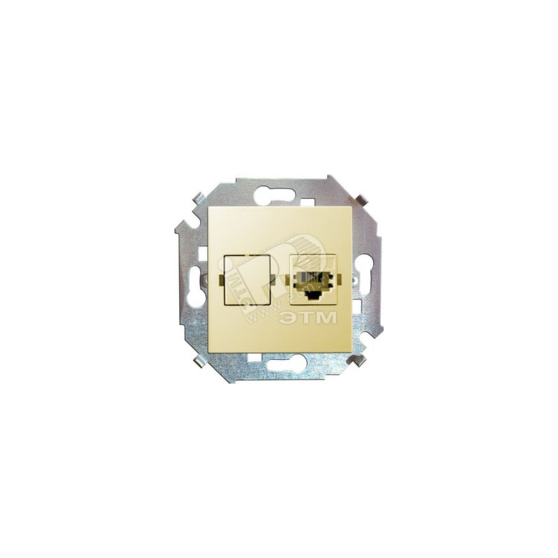 Розетка компьютерная RJ45 кат.5е, слоновая кость