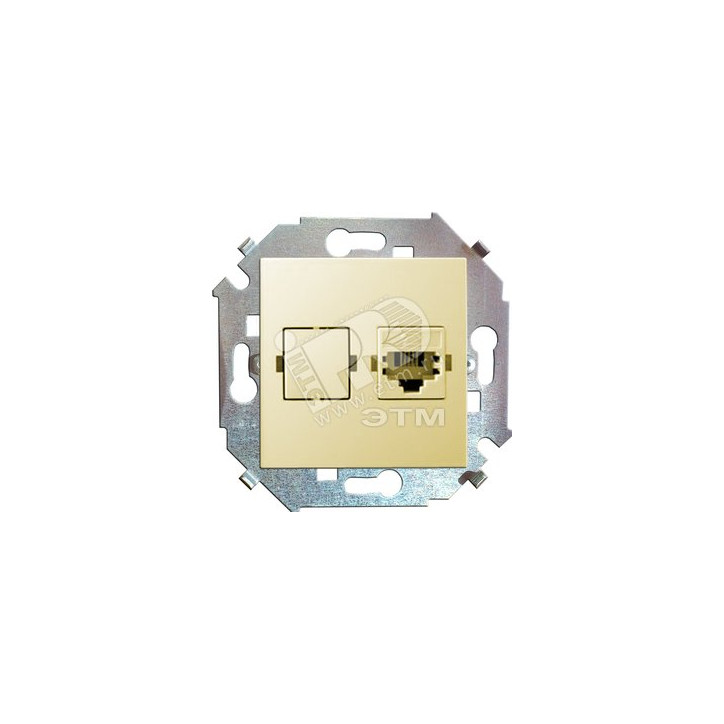 Розетка компьютерная RJ45 кат.5е, слоновая кость