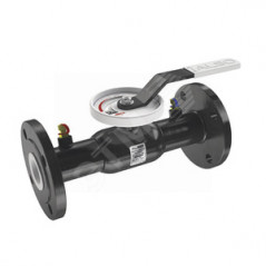 Кран стальной запорно-регулирующий фланцевый DN 65 PN 16 с измерительным блоком