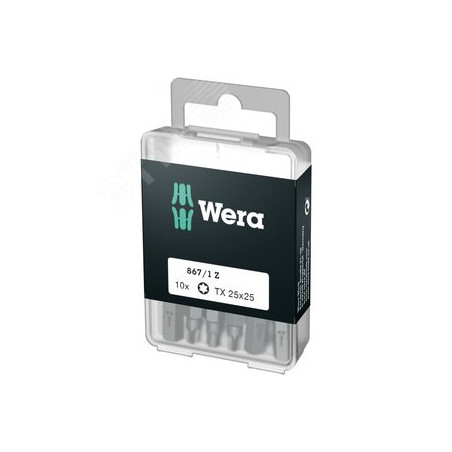 Набор бит 867/1 Z DIY 10 TORX 25 вязкая твердость хвостовик 1/4 C 6.3 TX 25X25 мм 10 шт с держателем