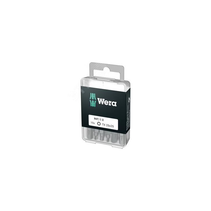 Набор бит 867/1 Z DIY 10 TORX 25 вязкая твердость хвостовик 1/4 C 6.3 TX 25X25 мм 10 шт с держателем Набор бит 867/1 Z DIY 10 TORX 25 вязкая твердость хвостовик 1/4 C 6.3 TX 25X25 мм 10 шт с держателем