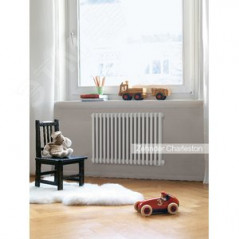 Радиатор труб. Zehnder Charleston 2050, 10 сек.1/2 ниж.подк. RAL9016 (кроншт.в компл)