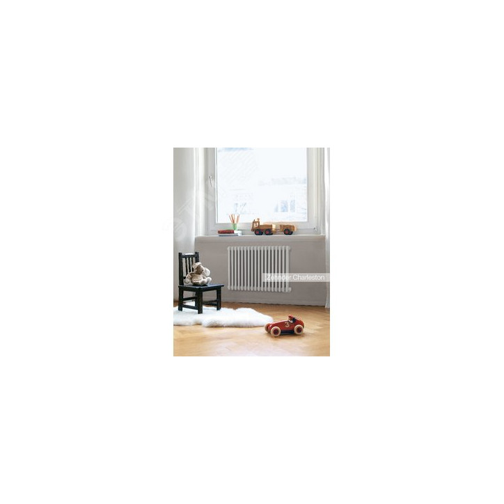 Радиатор труб. Zehnder Charleston 2050, 10 сек.1/2 ниж.подк. RAL9016 (кроншт.в компл)