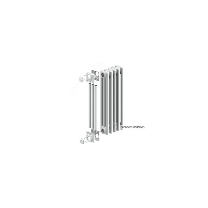 Радиатор труб. Zehnder Charleston 3050, 22 сек.1/2 ниж.подк. RAL9016 (кроншт.в компл) Радиатор труб. Zehnder Charleston 3050, 22 сек.1/2 ниж.подк. RAL9016 (кроншт.в компл)