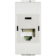 LivingLight Розетка RJ45, UTP, cat6, IDC 110, цвет белый