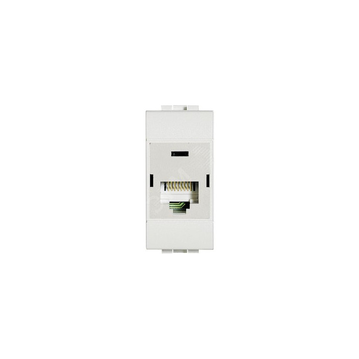 LivingLight Розетка RJ45, UTP, cat6, IDC 110, цвет белый