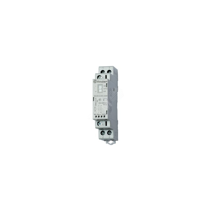 Контактор модульный 2NC 25А контакты AgSnO2 катушка 120В АС/DC 17.5мм IP20 механический индикатор/LED