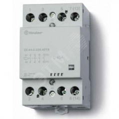Модульный контактор 40А, 3NO+1NC, катушка 120В AC/DC, Механический индикатор, Контакты AgSnO2