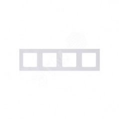 Рамка Levit 4 поста белый / ледяной