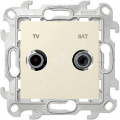 Simon 24 Розетка TV-SAT проходная, сл кость