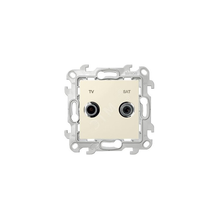 Simon 24 Розетка TV-SAT проходная, сл кость